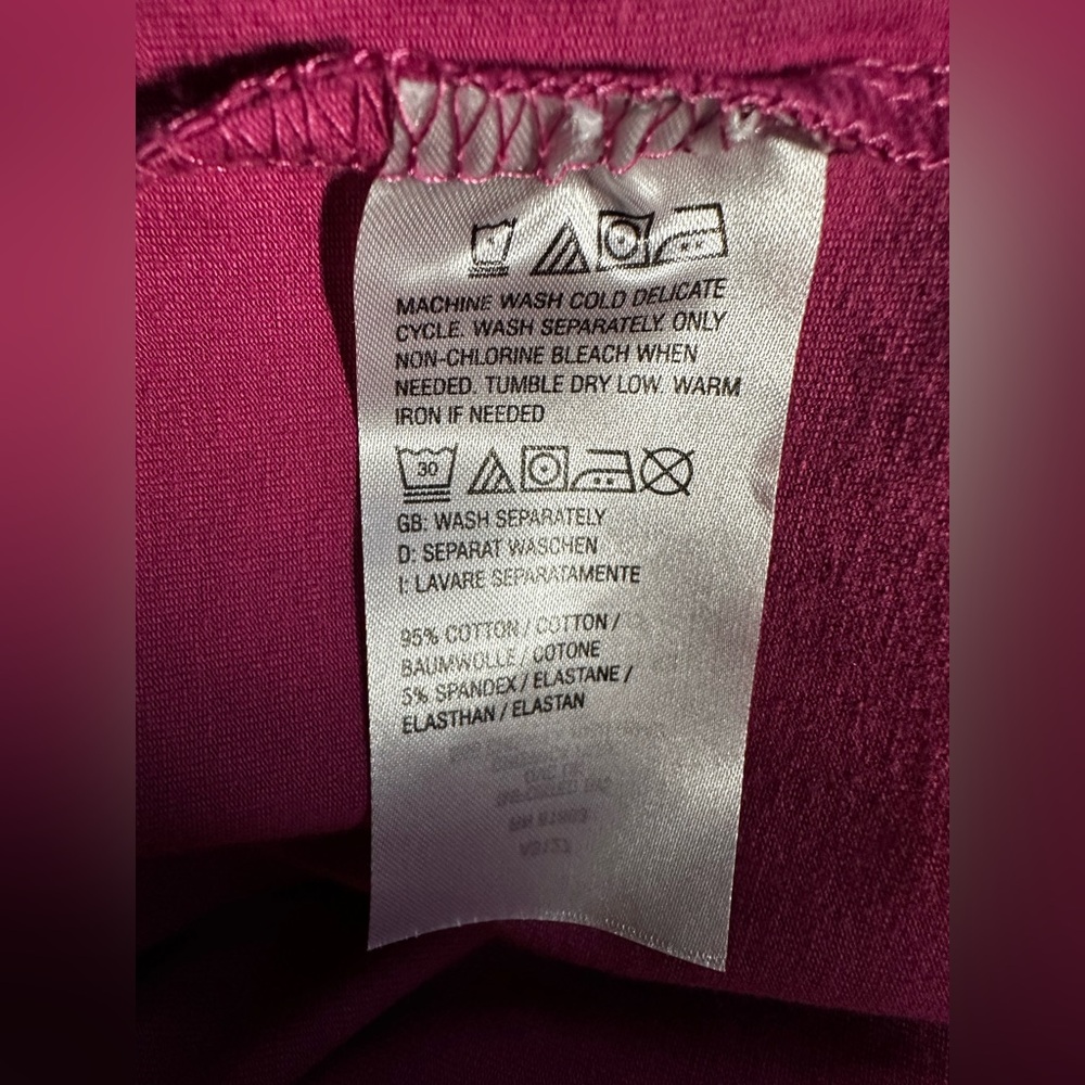 Denim & Co. Size M Pink Long Sleeve Top NWOT - Picture 4 of 5